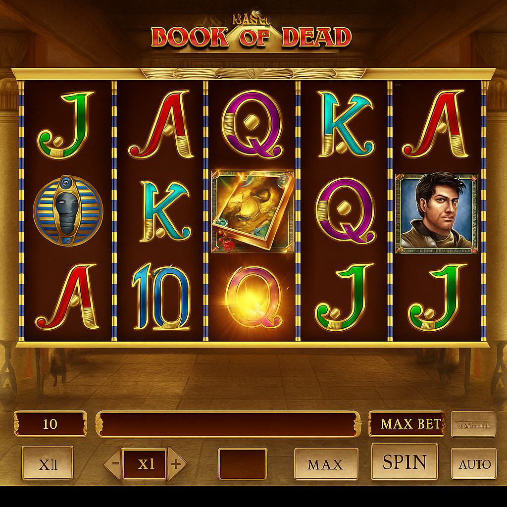 Vulkan Vegas - Book of Dead Slot Game - Play'n GO