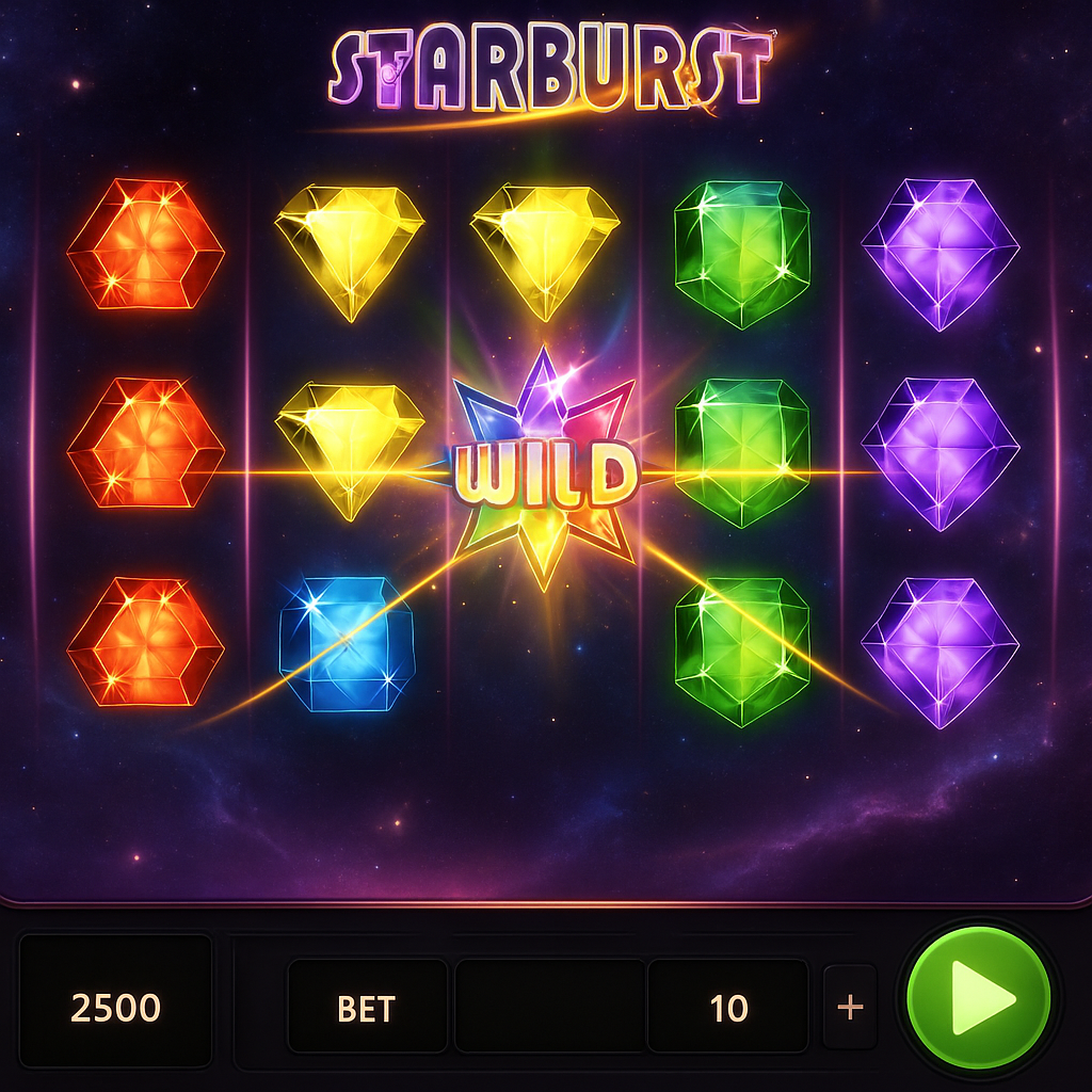 Vulkan Vegas - Starburst Slot Game - NetEnt
